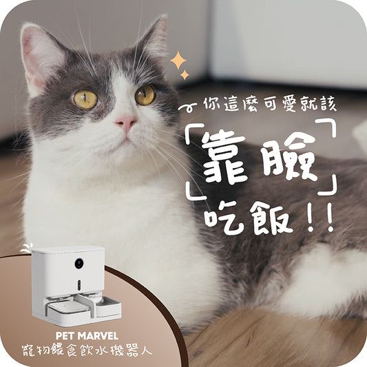𝗣𝗲𝘁 𝗠𝗮𝗿𝘃𝗲𝗹 寵物餵食飲水機器人⎪你這麼可愛,就該 “靠臉“ 吃飯!